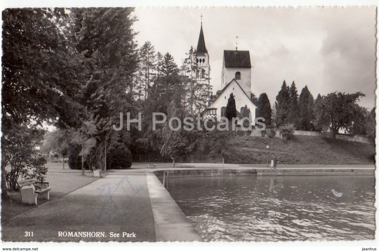 Romanshorn Seepark - 311 - Switzerland - 1953 - used - JH Postcards