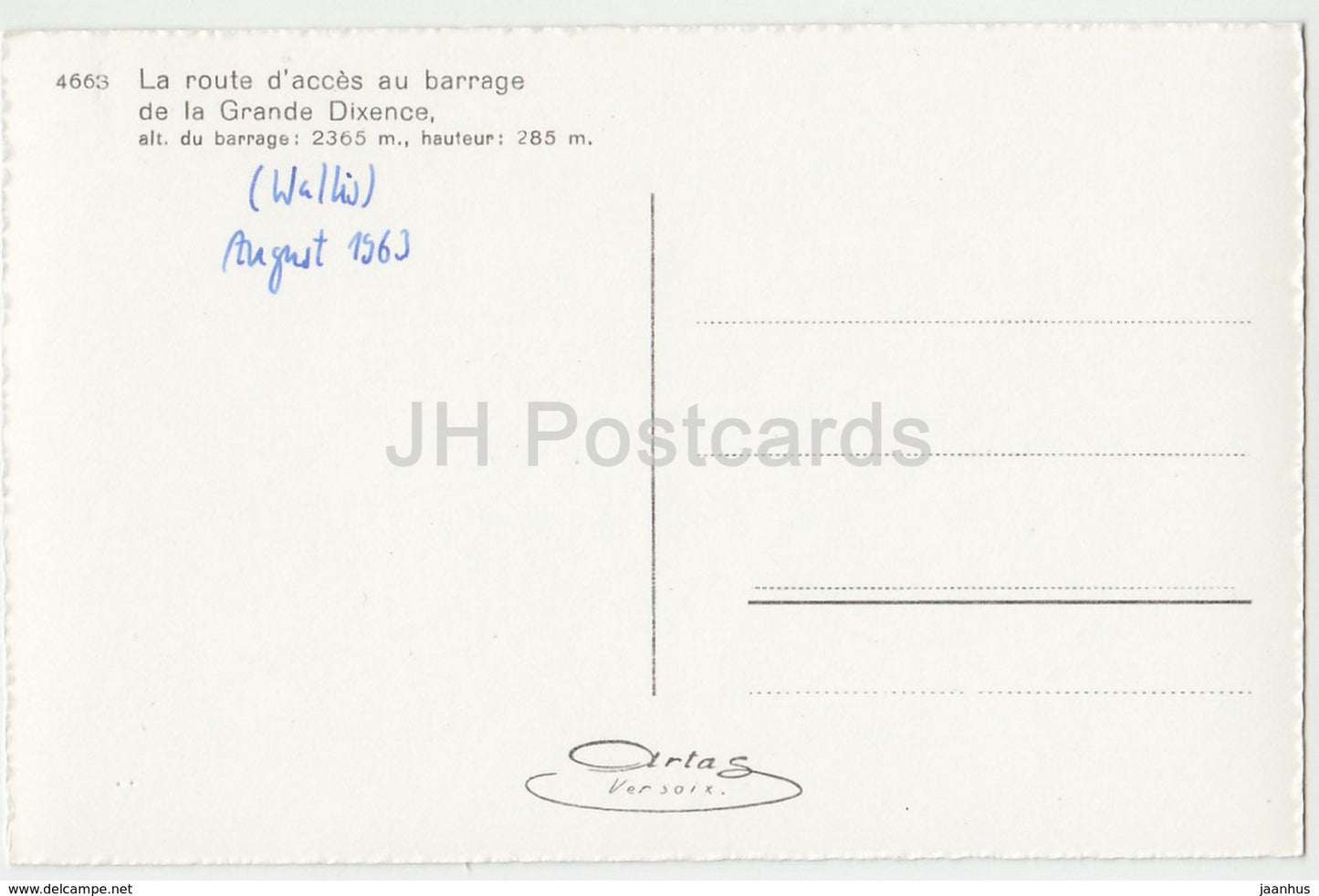 La Route d'acces au barrage de la Grande Dixence - 4663 - Switzerland - 1963 - used