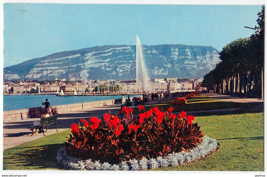 Geneve - Geneva - Le Quai Wilson et le Jet d'Eau - 529 - Switzerland - used - JH Postcards