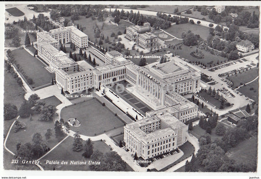 Geneve - Geneva - Palais des Nations - 233 - 1 - Switzerland - old postcard - unused - JH Postcards