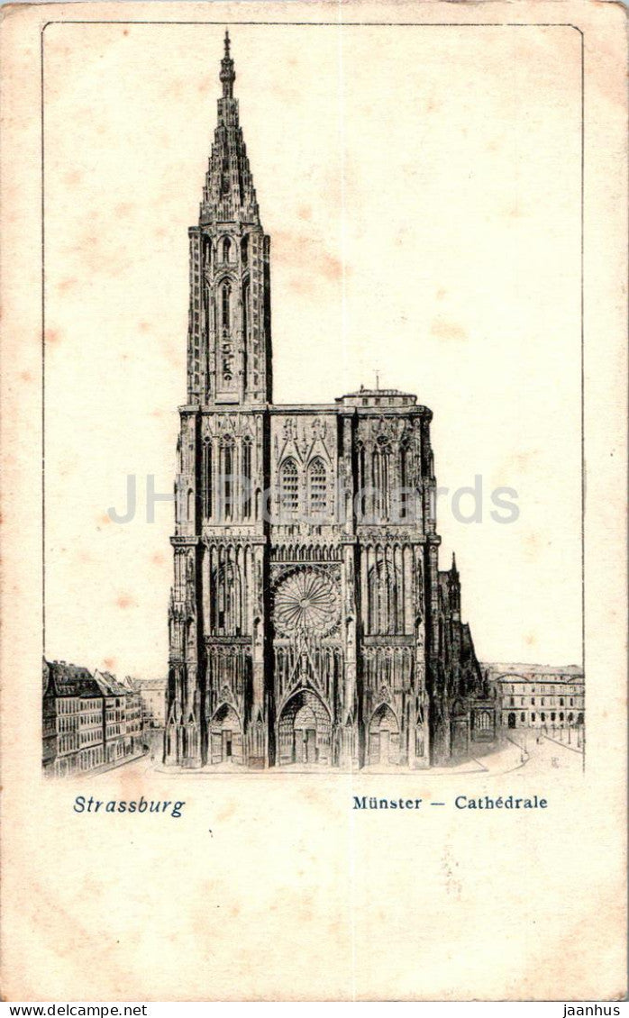 Stassburg - Strasbourg - Munster - Cathedrale - old postcard - France - unused - JH Postcards