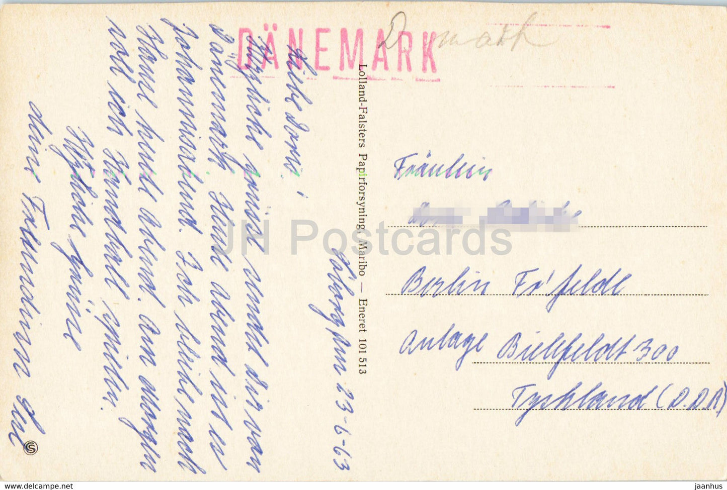 Havnevej - Rodby Havn - carte postale ancienne - 1963 - Danemark - utilisé