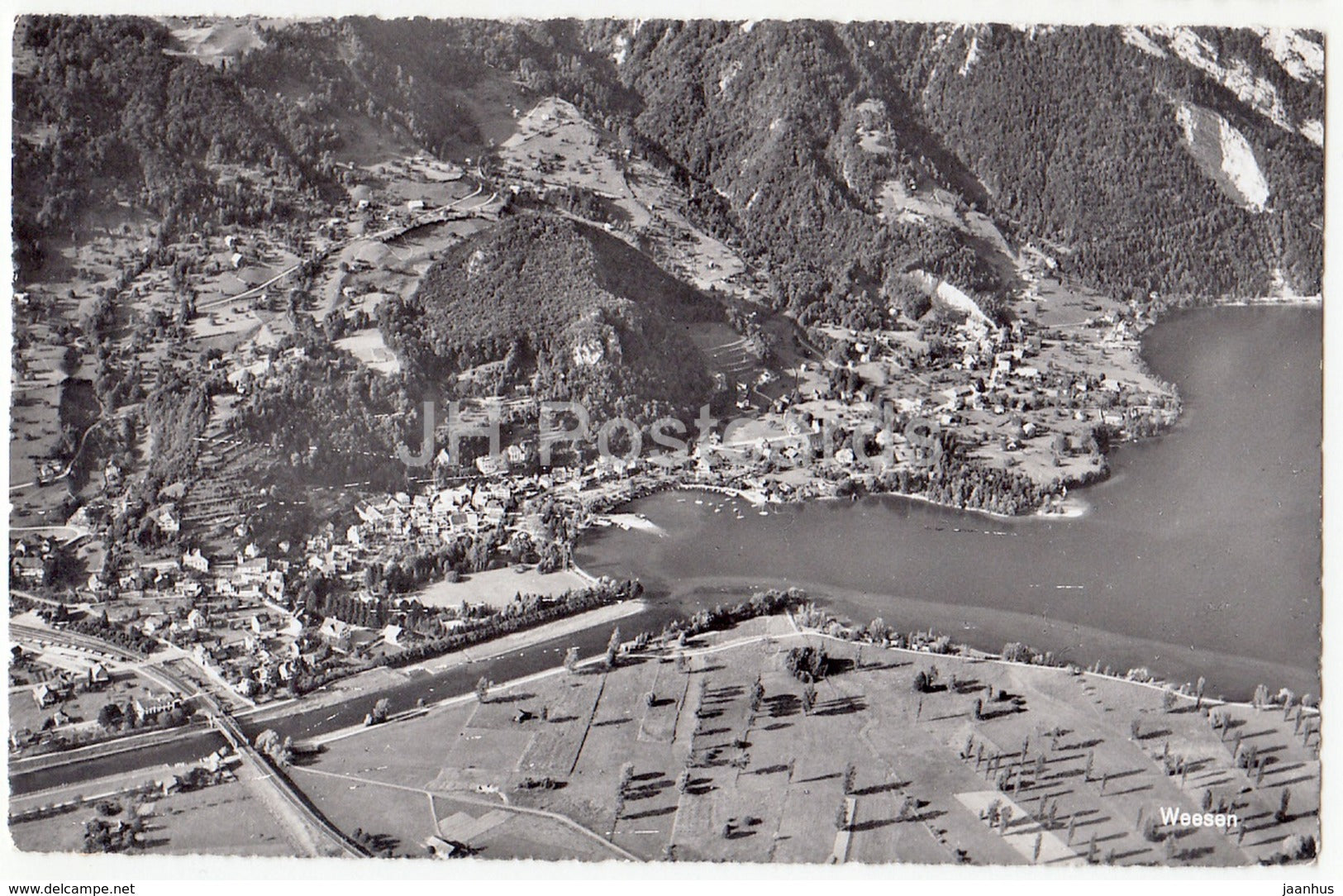 Weesen - 1373 - Switzerland - 1958 - used - JH Postcards