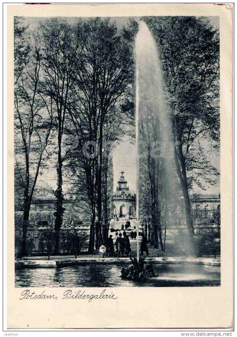 Bildergalerie - Picture Gallery - fountain - Potsdam - Germany - unused - JH Postcards