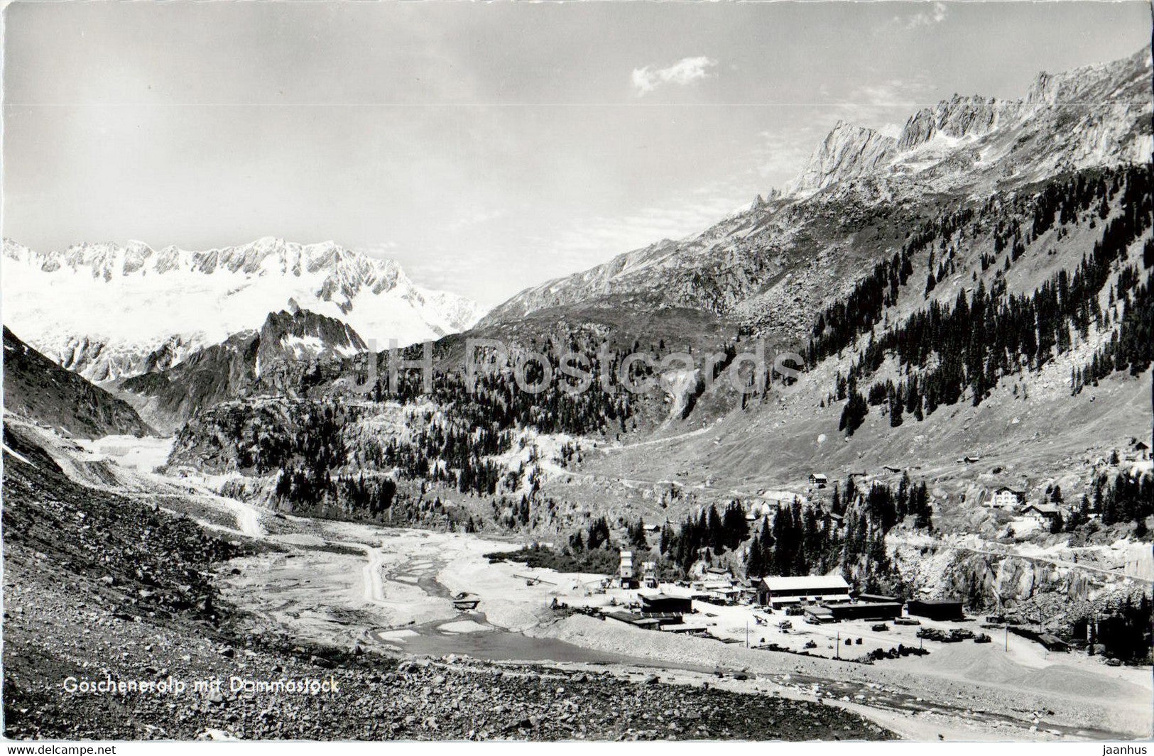 Goscheneralp mit Dammastock - 4246 - old postcard - Switzerland - unused - JH Postcards