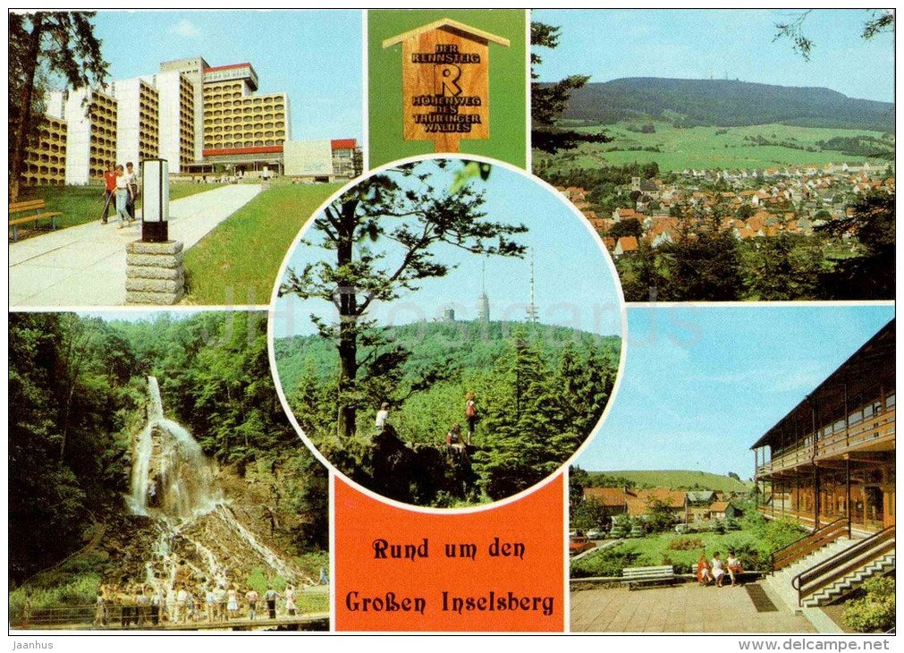 Rund um den Grossen Inselsberg - Friedrichroda - FDGB-Heim August Bebel - Brotterode - Germany - gelaufen - JH Postcards