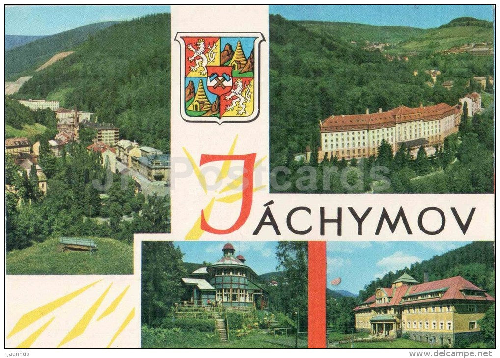 Jachymov - town views - architecture - Czechoslovakia - Czech - unused - JH Postcards