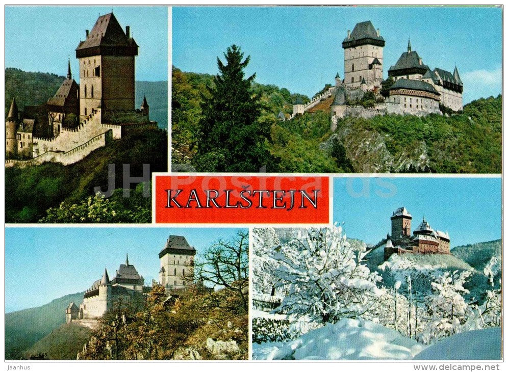 Karlstejn castle - 2 - Czechoslovakia - Czech - unused - JH Postcards