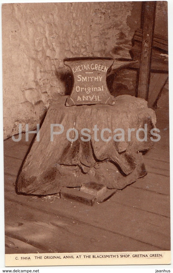 Gretna Green - The Original Anvil at the Blacksmith's Shop - 1970 - United Kingdom - Scotland - used - JH Postcards