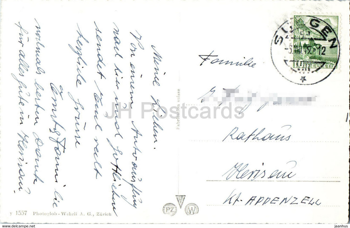 Stein a Rh - 1557 - 1949 - old postcard - Switzerland - used