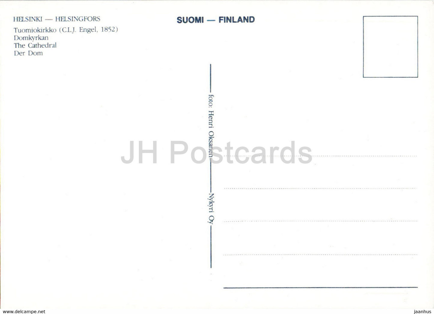 Helsinki - Helsingfors - Die Kathedrale - Finnland - unbenutzt