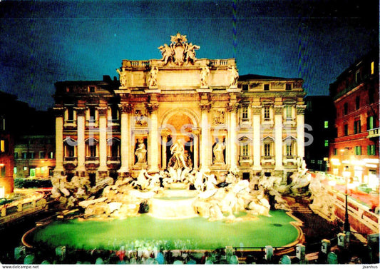 Roma - Rome - Fontana di Trevi - Trevi fountain - night view - 50/214 - Italy - unused - JH Postcards