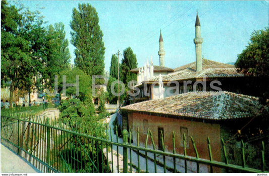 Bakhchisaray Museum - minarets of Han Cami mosque - Ukraine USSR - unused - JH Postcards