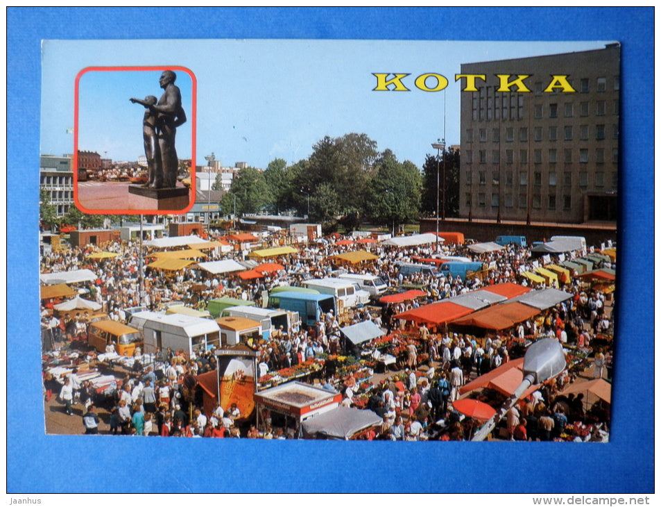 Flea Market - Kotka - fair - circulated in Finland 1988 - Finland - used - JH Postcards