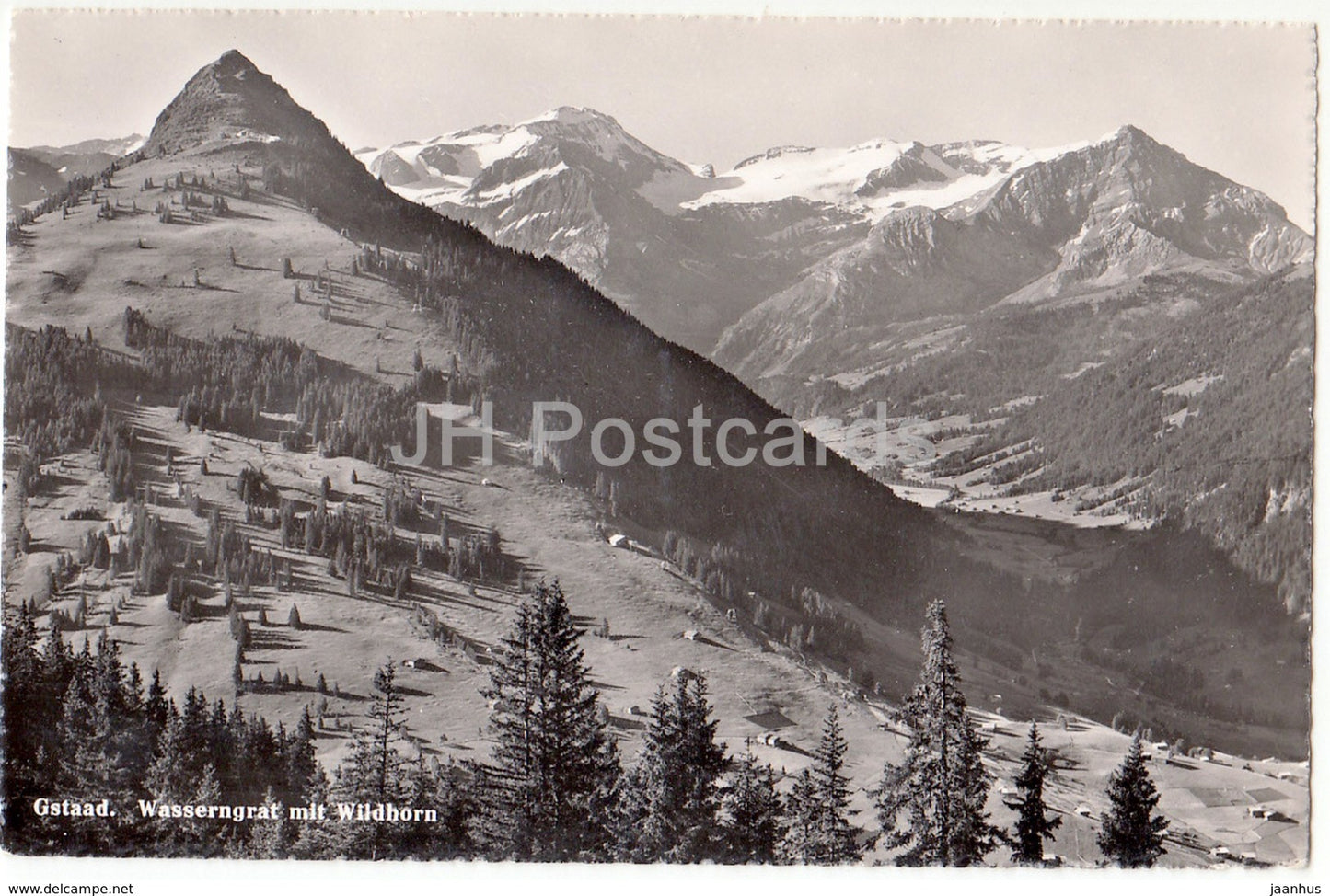 Gstaad - Wasserngrat mit Wildhorn - 12015 - Switzerland - 1958 - used - JH Postcards