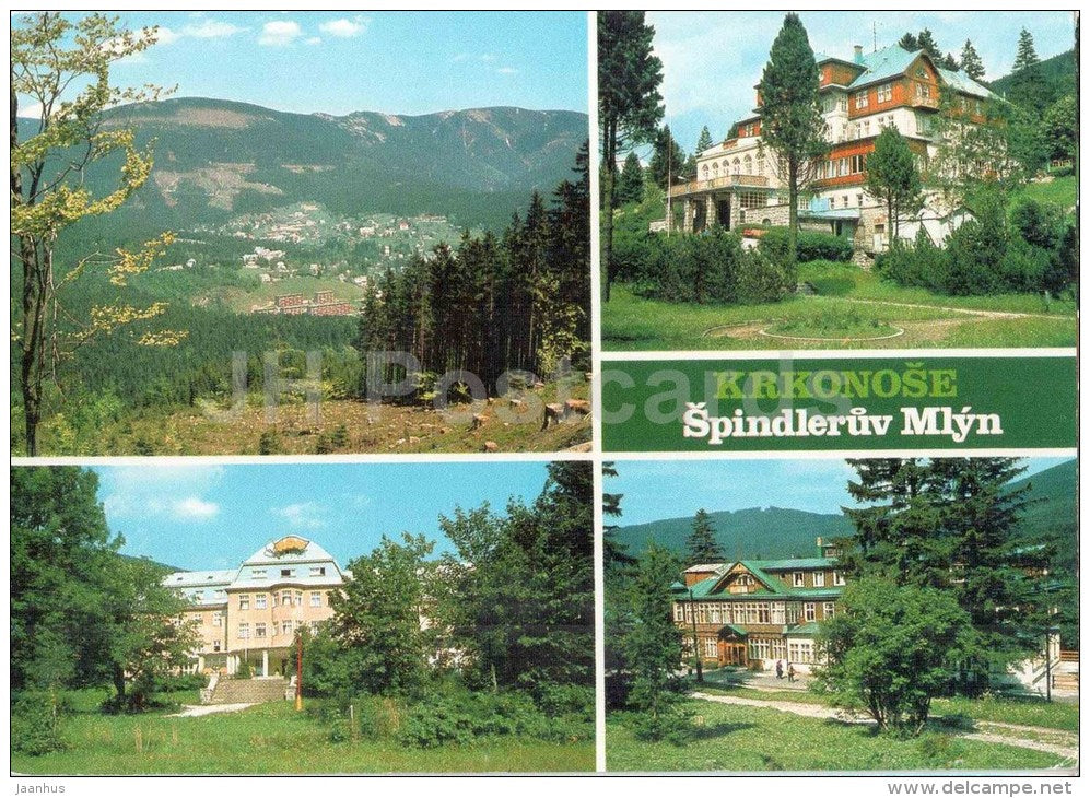 Krkonose - Spindleruv Mlyn - Zelezna Hora - Dukla - Czechoslovakia - Czech - used 1984 - JH Postcards