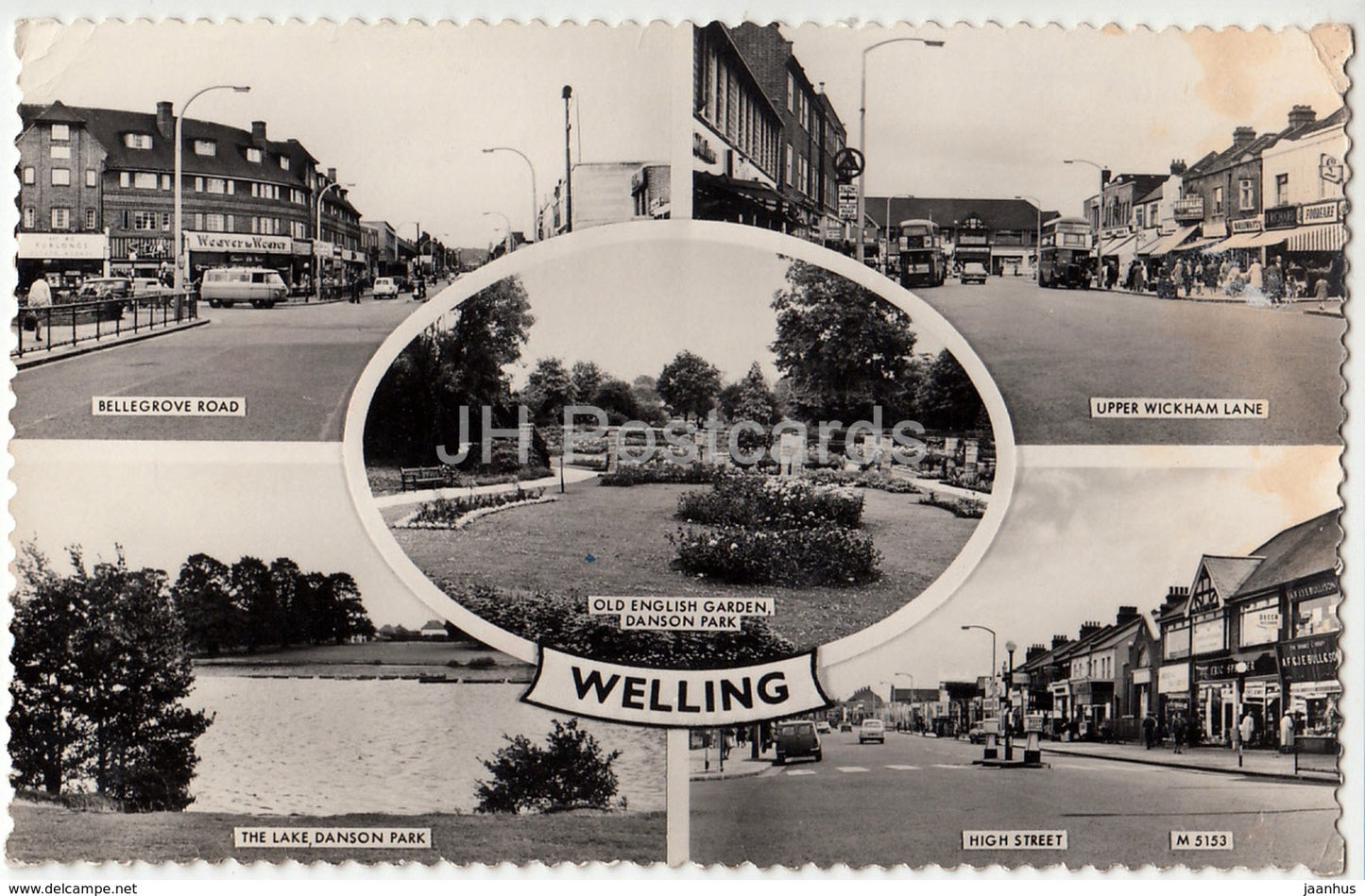 Welling - Bellgrove road - Wickham Lane - Danson Park - High Street - M5153 - 1964 - United Kingdom - England - used - JH Postcards