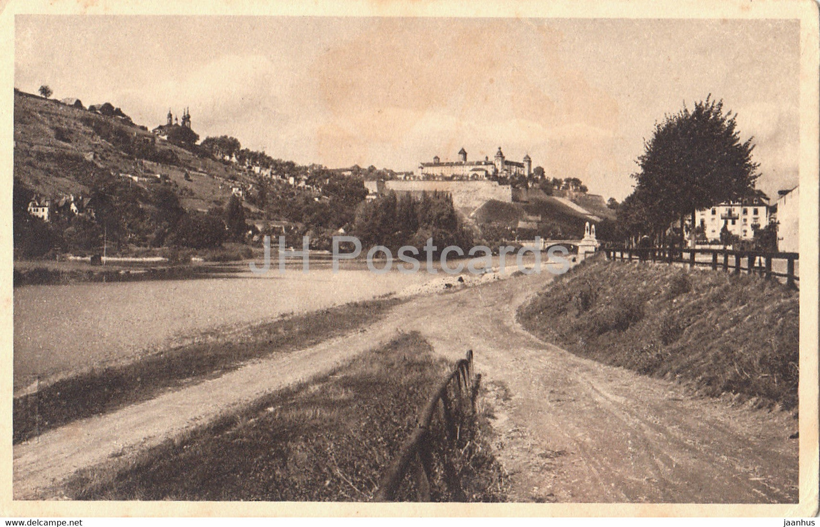 Wurzburg - Festung und Kappele - old postcard - Germany - used - JH Postcards