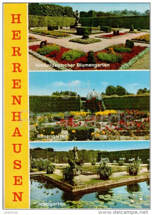 Herrenhausen - Niederdeutscher Blumengarten - Rosengarten - Inselgarten - Germany - 1983 gelaufen - JH Postcards