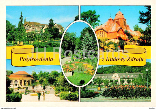 Kudowa Zdroj - Pozdrowienia z Kudowy Zdroju - multiview - Poland - unused - JH Postcards