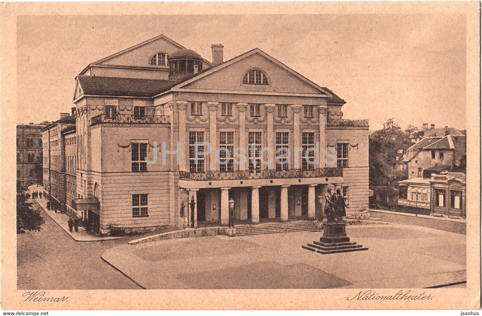 Weimar - Nationaltheater - theatre - 604 - old postcard - Germany - unused - JH Postcards