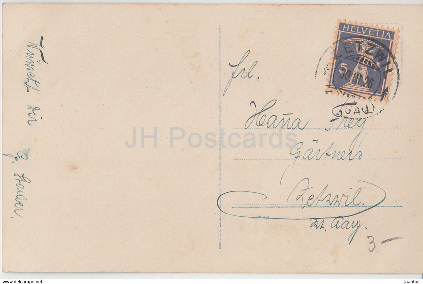 Grußkarte - Herzlichen Segenswunsch zur Konfirmation - Mädchen - Engel HB 9007/1 - alte Postkarte - 1926 - Deutschland - gebraucht