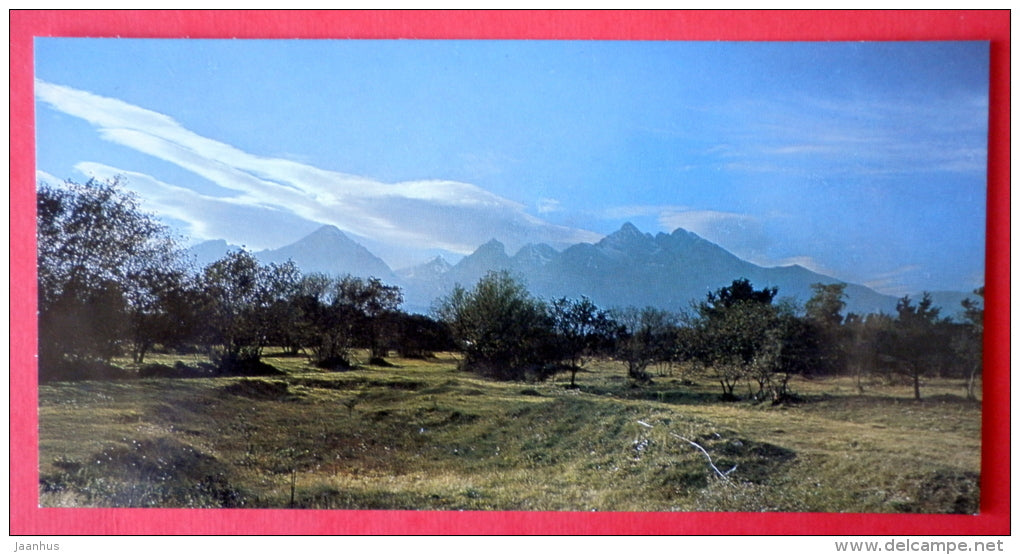 Lomnicke peak 2632 m - view - Tatra Mountains - Tatra Poetry - Czech Republic - Czechoslovakia - unused - JH Postcards