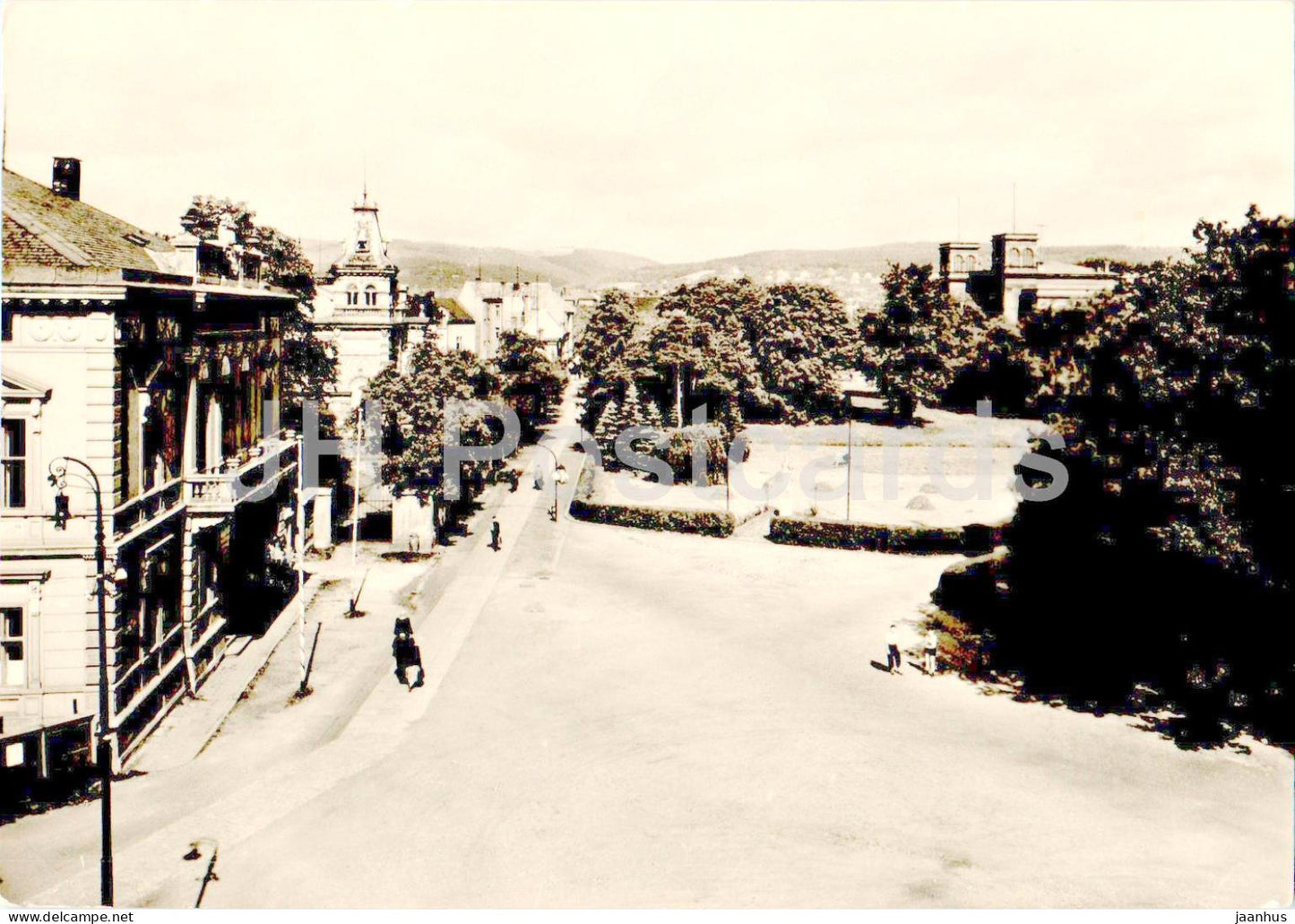 Chomutov - pohled na Mestske divadlo - view of the Municipal Theatre - 1958 - Czech Repubic - Czechoslovakia - used - JH Postcards