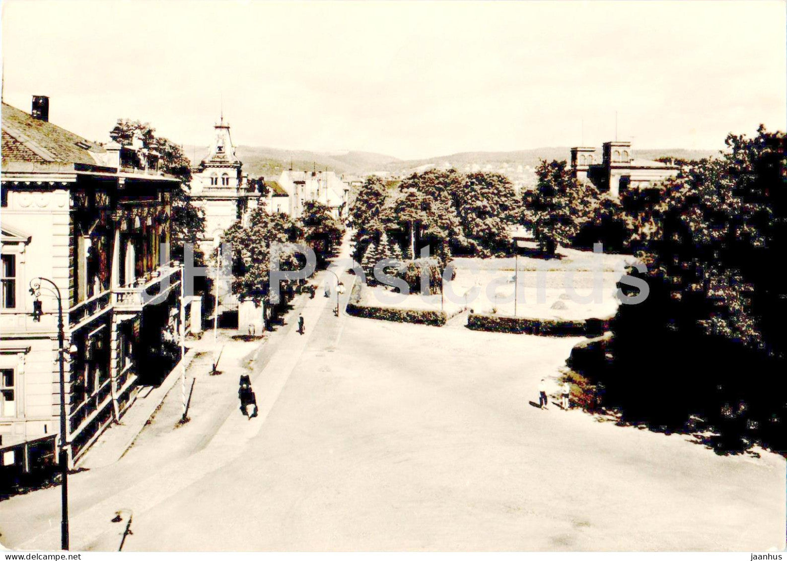 Chomutov - pohled na Mestske divadlo - view of the Municipal Theatre - 1958 - Czech Repubic - Czechoslovakia - used - JH Postcards