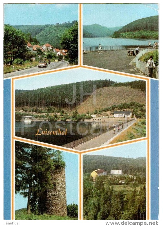 Luisenthal - Ortsteil Schwarzwald - Ohratalsperre - Ruine der Käfernburg - Germany - gelaufen - JH Postcards