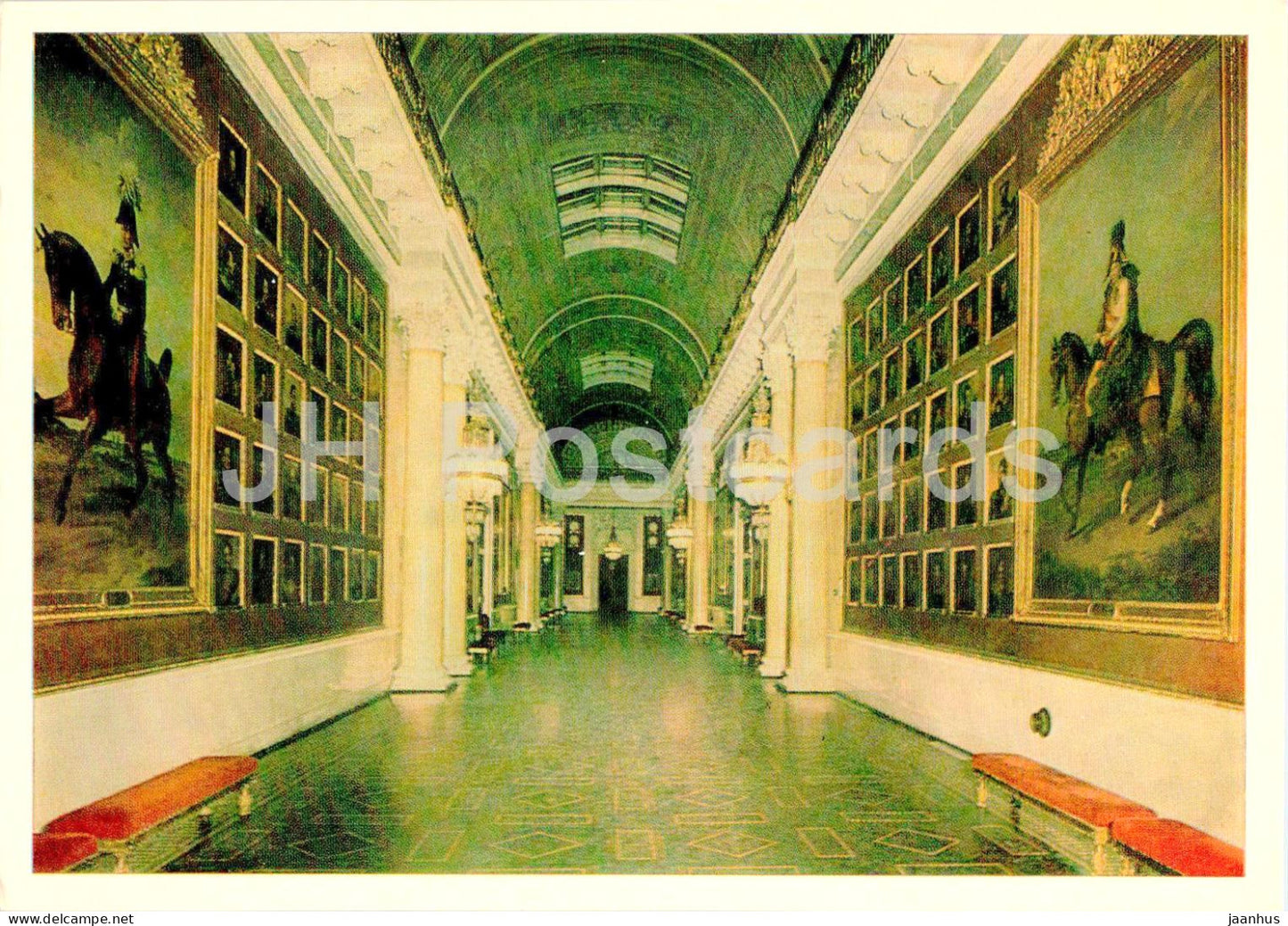 Leningrad - St Petersburg - Hermitage - The 1812 War Gallery in the Winter Palace - 1984 - Russia USSR - unused - JH Postcards