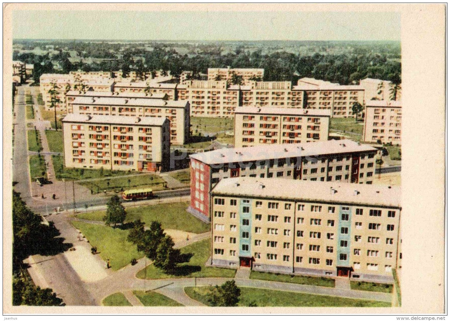 Quarter of new houses in the area of Agenskalns Pines - Riga - 1961 - Latvia USSR - unused - JH Postcards