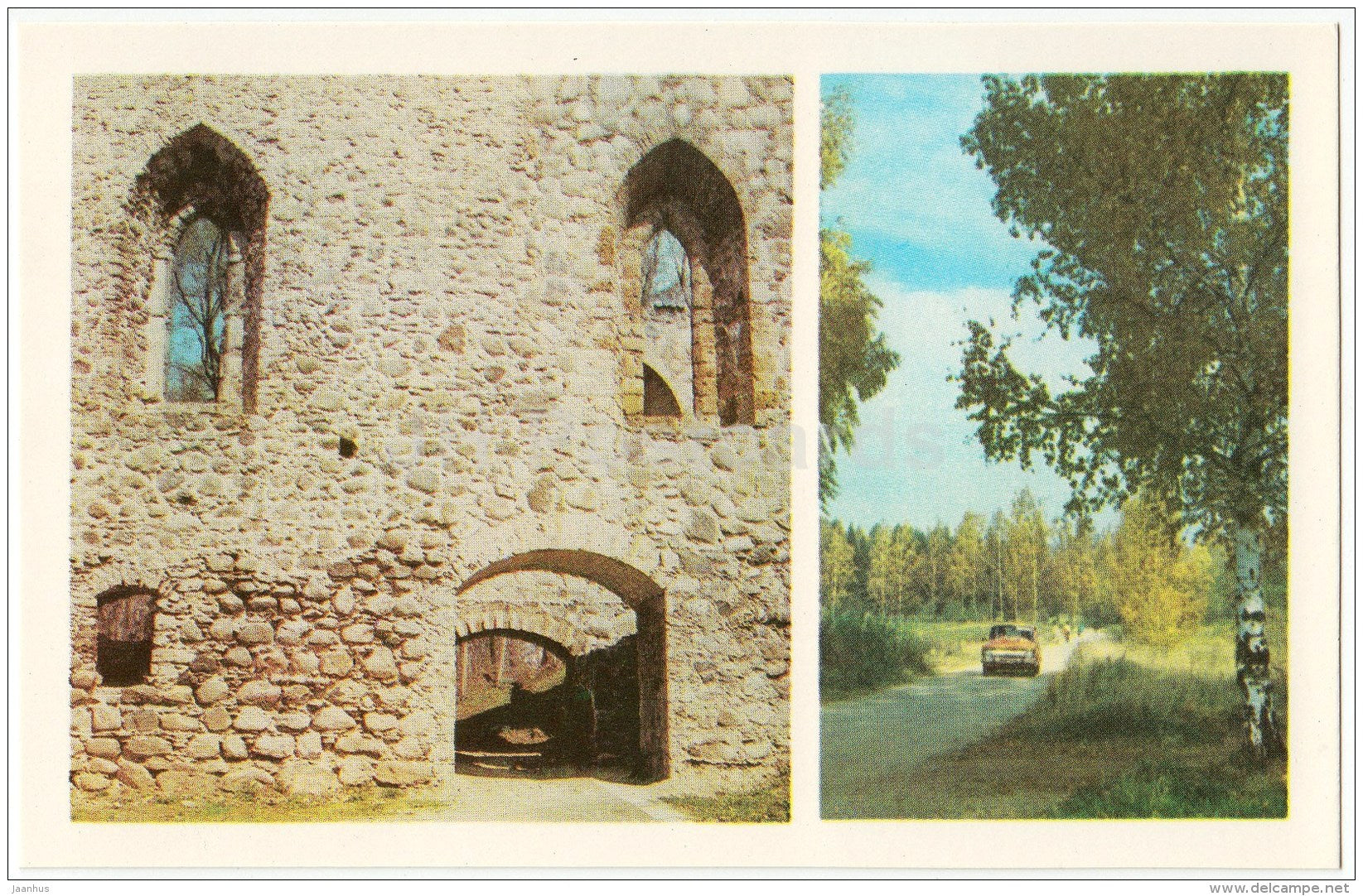 castle ruins - Sigulda - 1984 - Latvia USSR - unused - JH Postcards