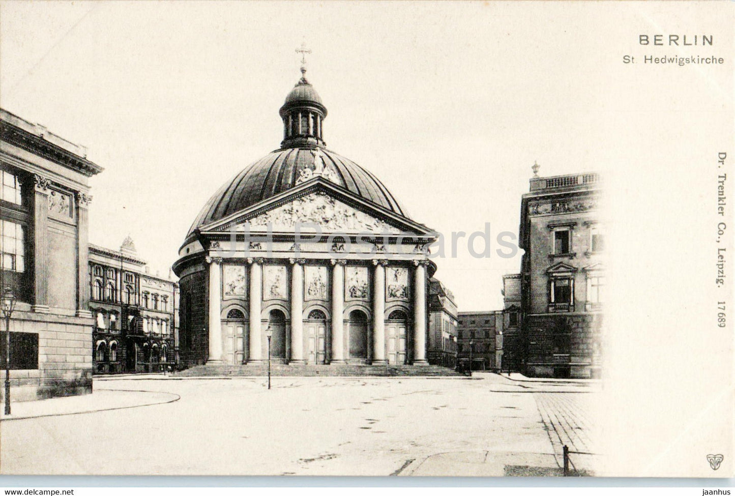 Berlin - St Hedwigskirche - church - 17689 - old postcard - Germany - unused - JH Postcards