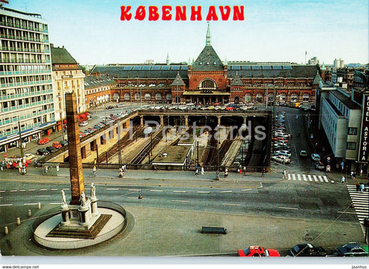 Copenhagen - Kobenhavn - Central Railway Station and the Liberty Memorial - Denmark - unused - JH Postcards