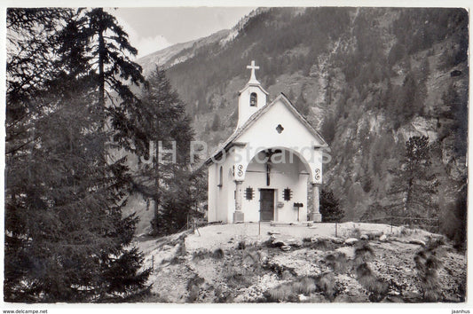 Vollensteinkapelle im Turtmanntal - chapel - 9437 - Switzerland - 1958 - used - JH Postcards