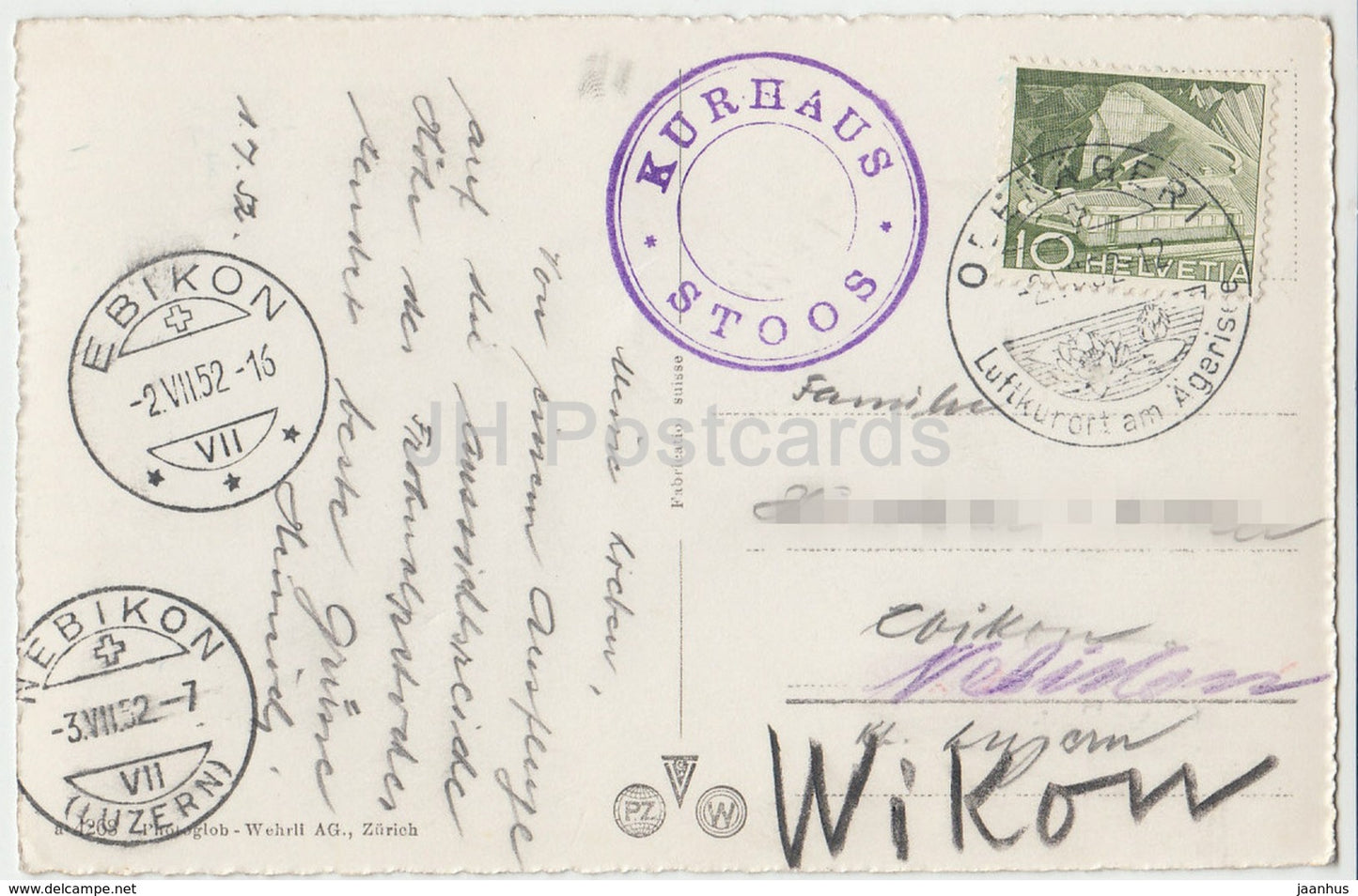 Sesselbahn - Stoos-Frohnalpstock - cable car - 4268 - Switzerland - 1952 - used