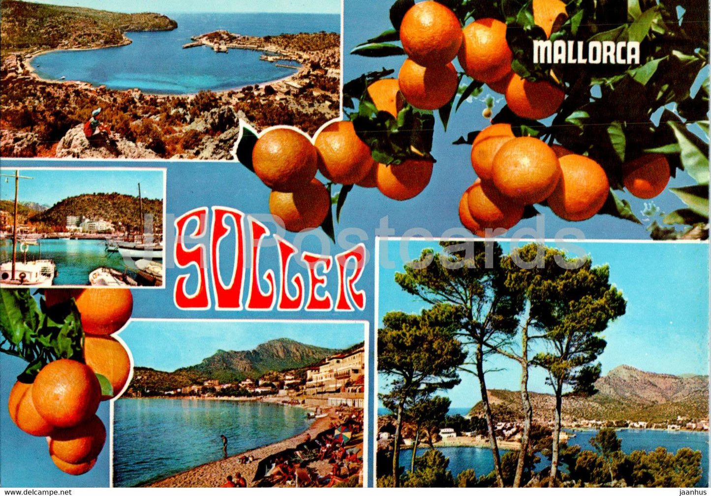 Soller - Mallorca - orange - multiview - 2604 - Spain - unused - JH Postcards