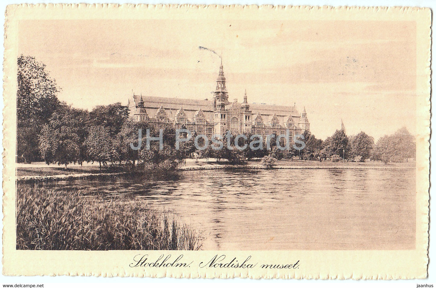 Stockholm - Nordiska Museet - museum - old postcard - 1919 - Sweden - used - JH Postcards