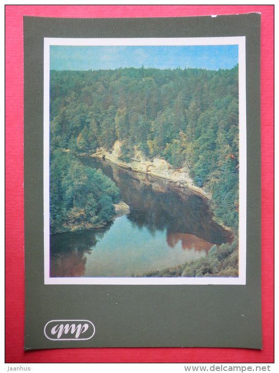 Devil`s Rocks - Gauja National Park - 1981 - Latvia USSR - unused - JH Postcards