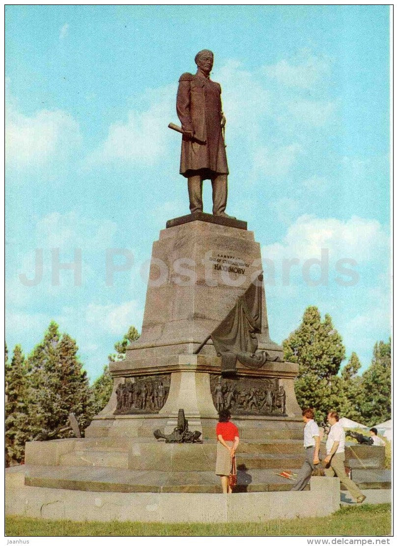 monument to admiral Nakhimov - Sevastopol - postal stationery - 1980 - Ukraine USSR - unused - JH Postcards