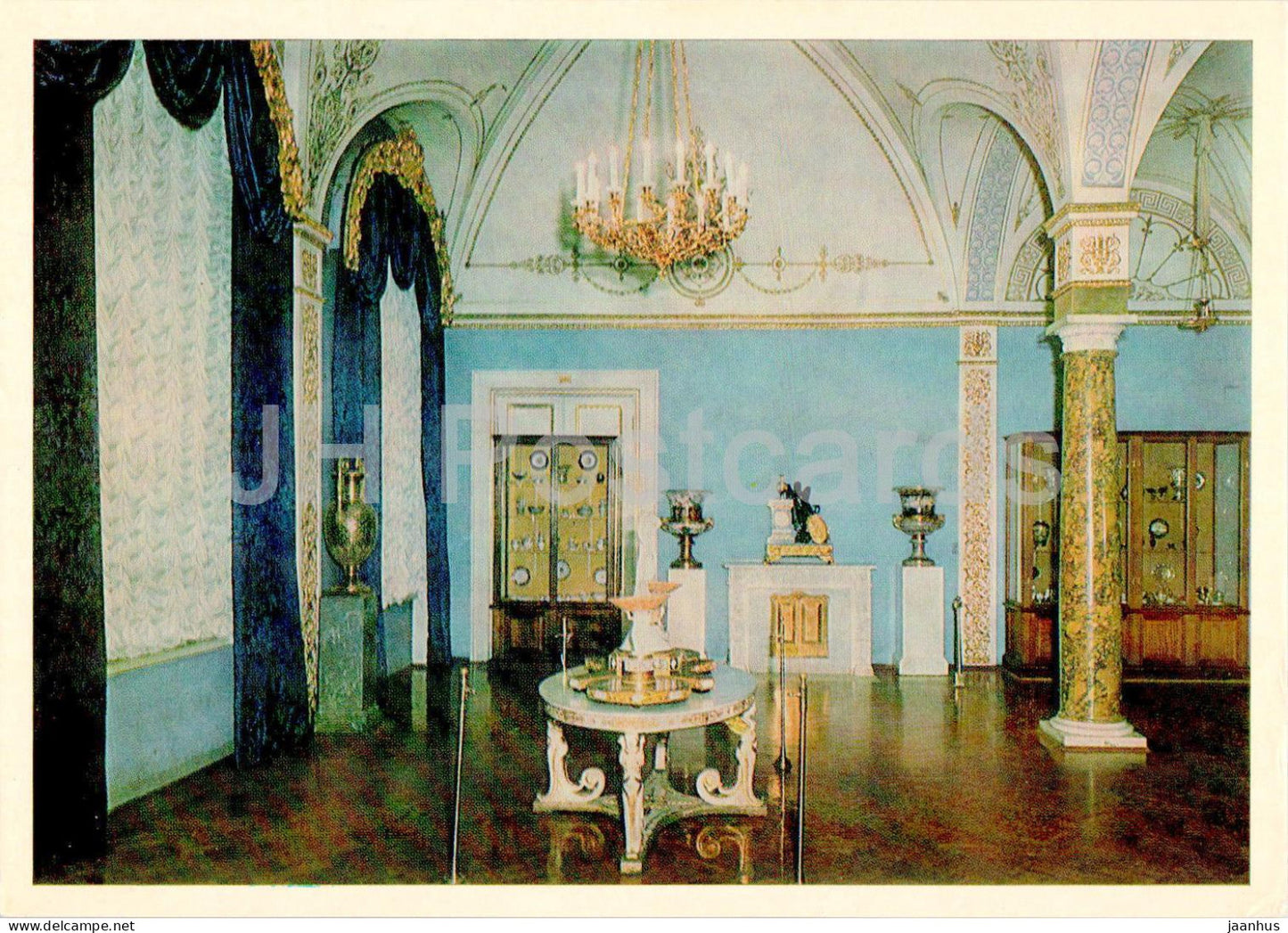 Leningrad - St Petersburg - Hermitage - The Blue Bedroom in the Winter Palace - 1984 - Russia USSR - unused - JH Postcards