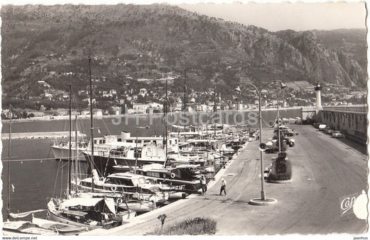 Menton - Vue Sur le Port et Garavan - 1557 - boat - 1963 - France - used - JH Postcards