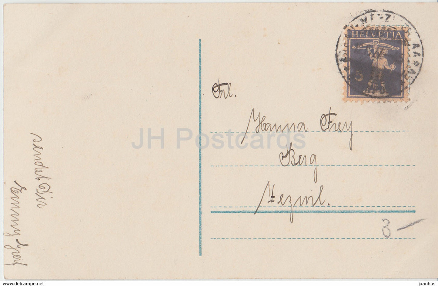 Grußkarte - Herzlichen Segenswunsch zur Konfirmation - Mädchen - HB 6230/3 - alte Postkarte - 1927 - Deutschland - gebraucht