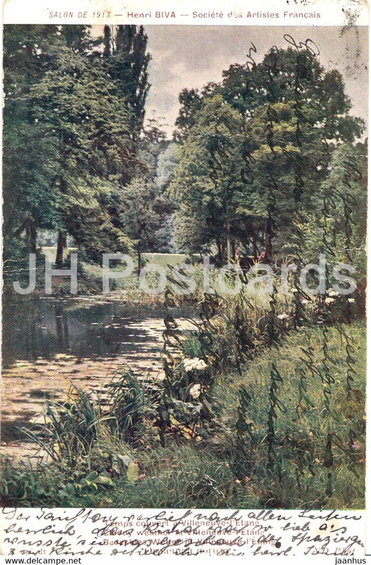 painting by Henri Biva - Salon de 1913 - Societes des Artistes Francais - French art - old postcard - France - used - JH Postcards