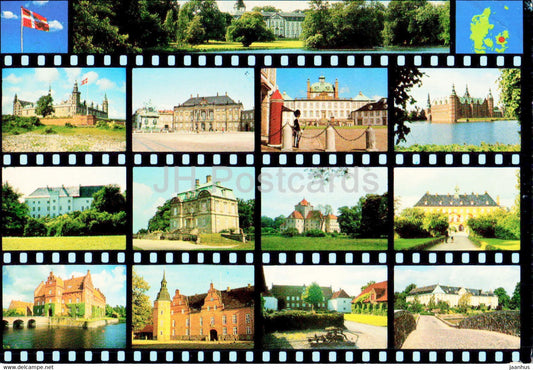 Sjaelland Castles and Manors - multiview - 1986 - Denmark - used - JH Postcards