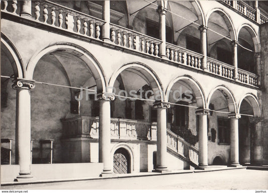 Krakow - Wawel - fragment of the arcaded courtyard - Poland - unused