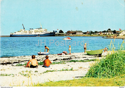 Juelsminde - From the Beach - ship - boat - 1981 - Denmark - used - JH Postcards