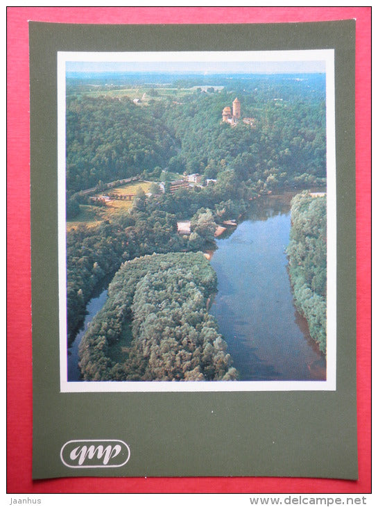 The Gauja river at Turaida - Gauja National Park - 1981 - Latvia USSR - unused - JH Postcards