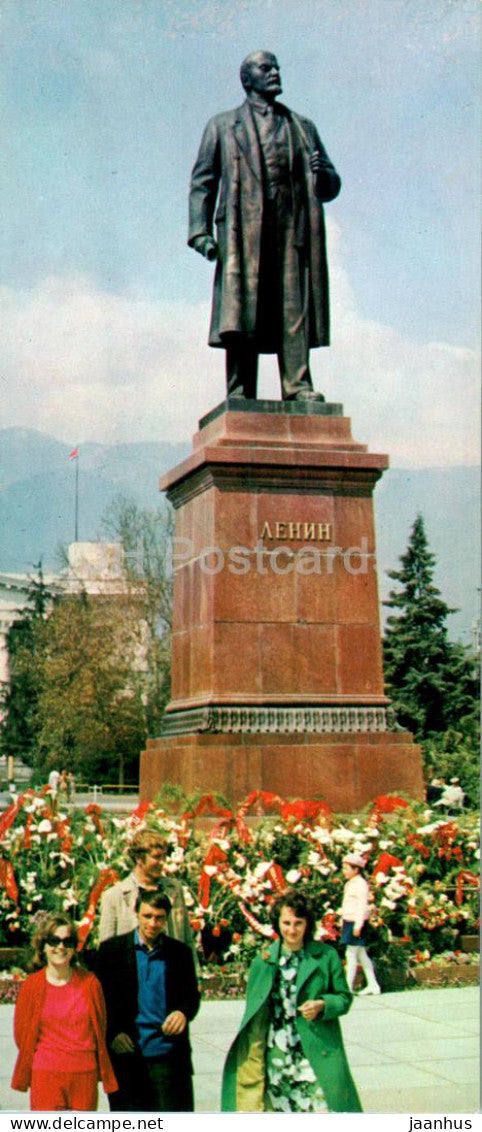 Yalta - monument to Lenin - South Coast of Crimea - 1978 - Ukraine USSR - unused - JH Postcards